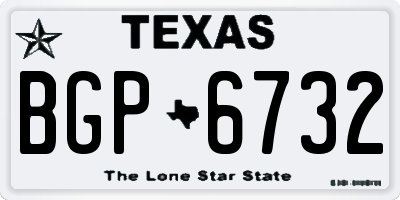 TX license plate BGP6732