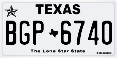 TX license plate BGP6740