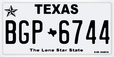 TX license plate BGP6744
