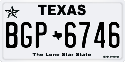 TX license plate BGP6746