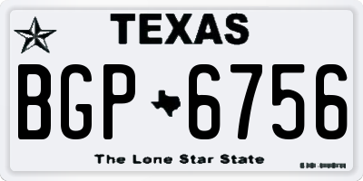 TX license plate BGP6756