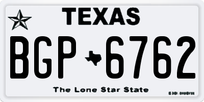 TX license plate BGP6762