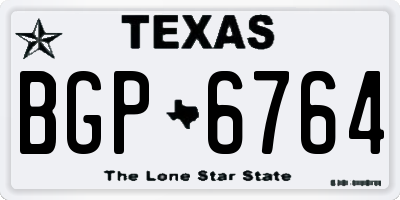 TX license plate BGP6764