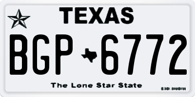 TX license plate BGP6772