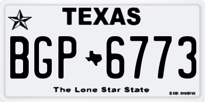 TX license plate BGP6773