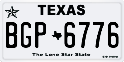TX license plate BGP6776