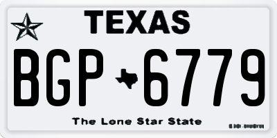 TX license plate BGP6779