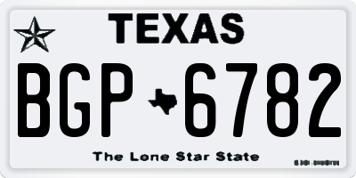 TX license plate BGP6782