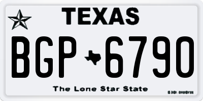 TX license plate BGP6790