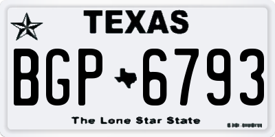 TX license plate BGP6793