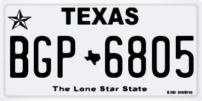 TX license plate BGP6805