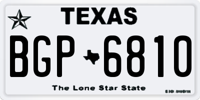 TX license plate BGP6810