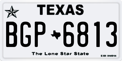 TX license plate BGP6813