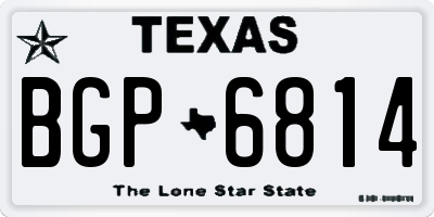 TX license plate BGP6814