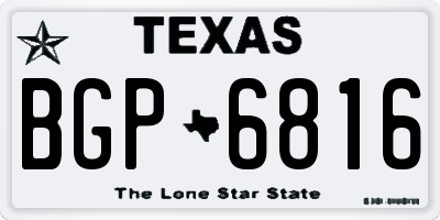TX license plate BGP6816