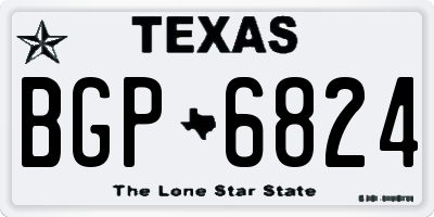 TX license plate BGP6824
