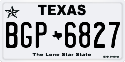 TX license plate BGP6827