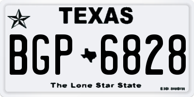 TX license plate BGP6828