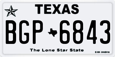 TX license plate BGP6843