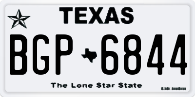 TX license plate BGP6844
