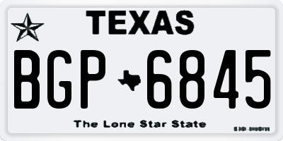 TX license plate BGP6845