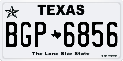TX license plate BGP6856