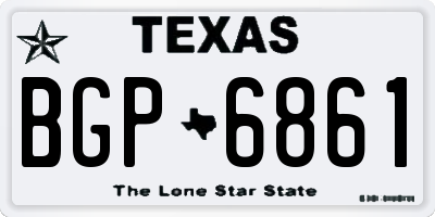 TX license plate BGP6861