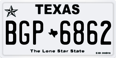 TX license plate BGP6862