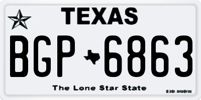 TX license plate BGP6863