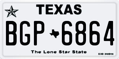 TX license plate BGP6864