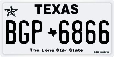 TX license plate BGP6866