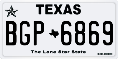 TX license plate BGP6869