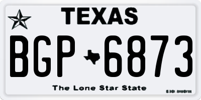 TX license plate BGP6873