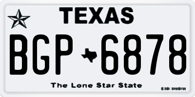 TX license plate BGP6878