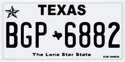 TX license plate BGP6882