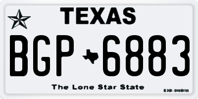 TX license plate BGP6883
