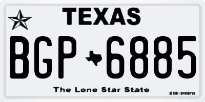 TX license plate BGP6885