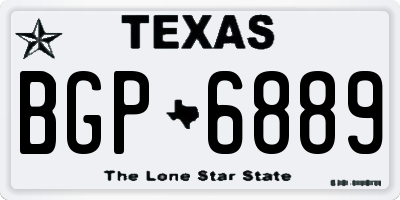 TX license plate BGP6889
