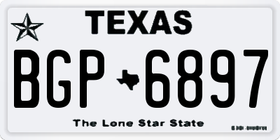 TX license plate BGP6897