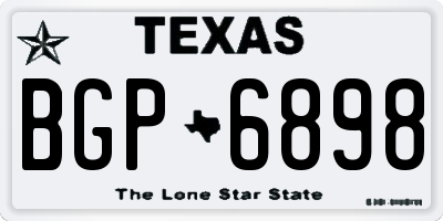 TX license plate BGP6898