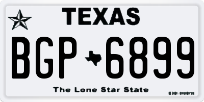 TX license plate BGP6899