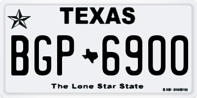 TX license plate BGP6900