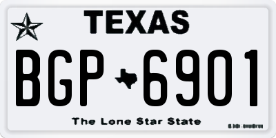 TX license plate BGP6901