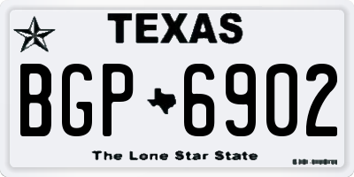 TX license plate BGP6902