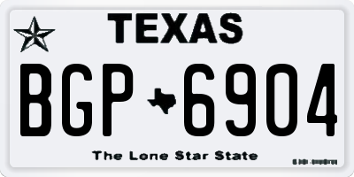 TX license plate BGP6904