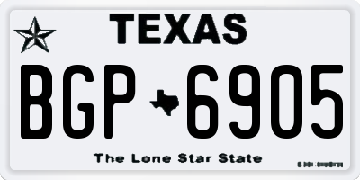 TX license plate BGP6905