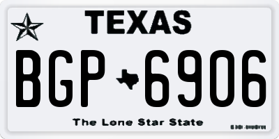 TX license plate BGP6906