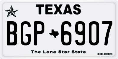 TX license plate BGP6907