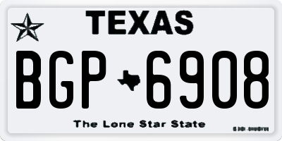 TX license plate BGP6908