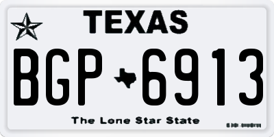 TX license plate BGP6913